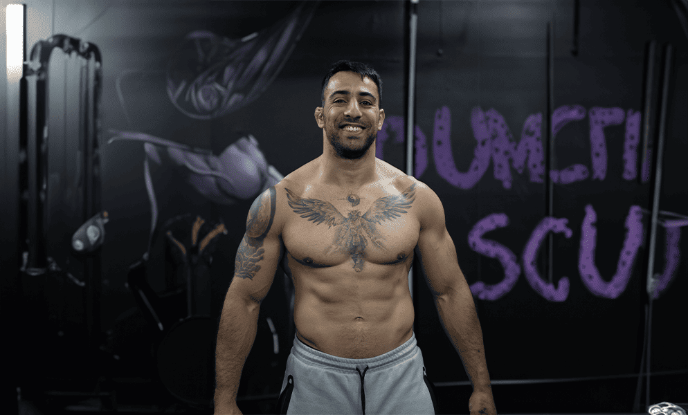 Raz Pilosof in his training gym