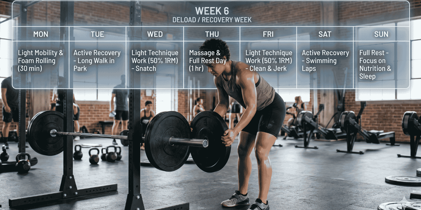 Deload week programming for fatigue management in advanced strength training