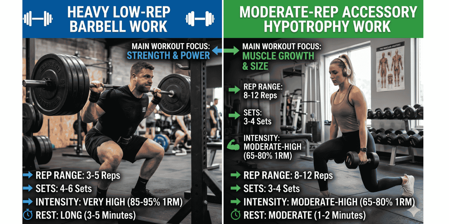 Strength vs hypertrophy loading comparison for choosing the right training stimulus