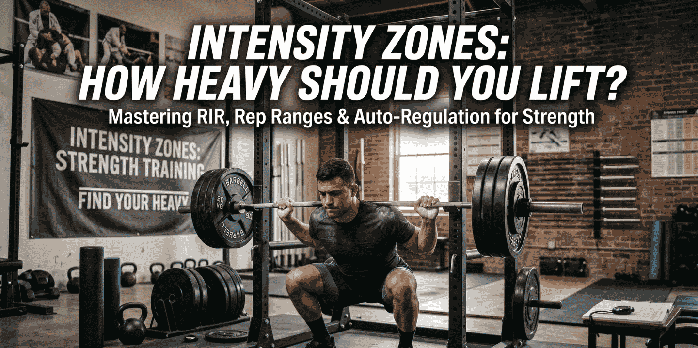An athlete executing a heavy barbell squat in a power rack inside a hybrid strength and combat sports gym